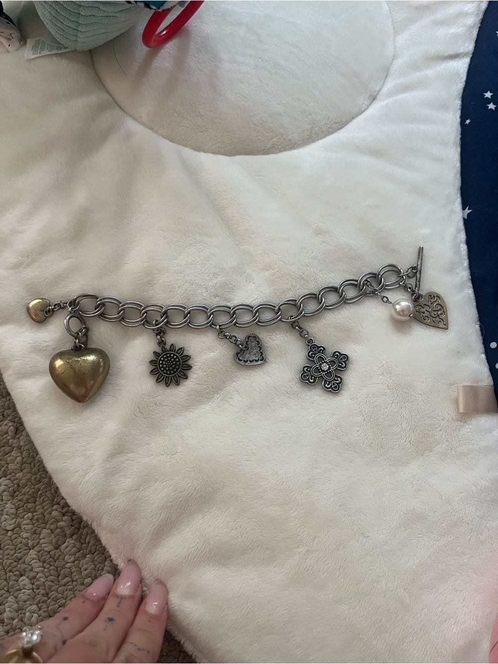 Silver & Gold Tone Charm Bracelet